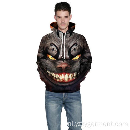 Ghost cat 3D digitale print hoodie